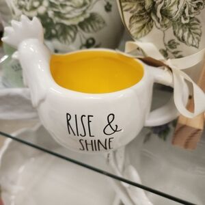 Rae Dunn White and Yellow Rooster Mug